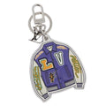 LOUIS VUITTON Porte Cles LV Varsity Jacket Charm Purple MP3385 LV Auth BAZ739SAM