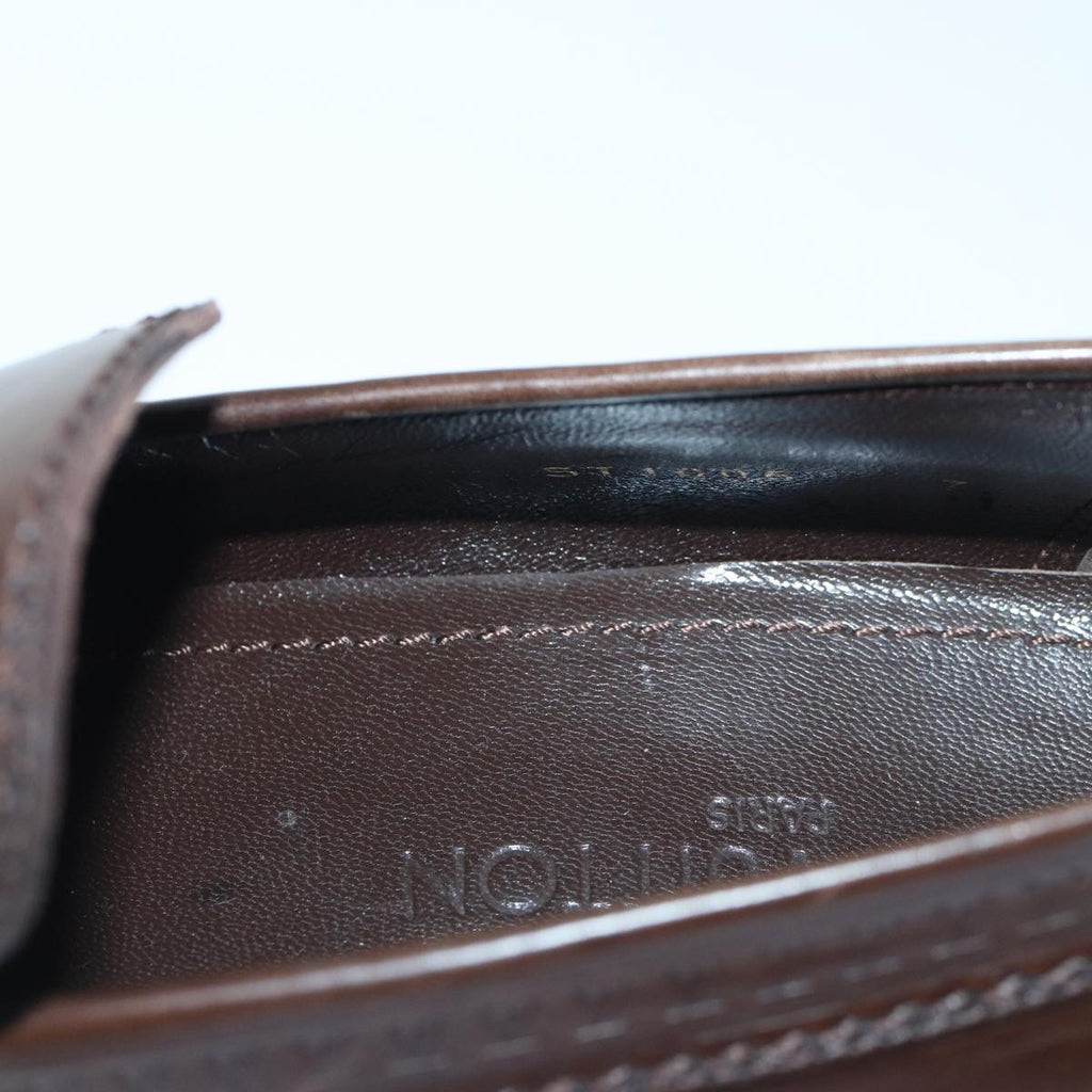 LOUIS VUITTON shoes Leather 7 Brown LV Auth bs17139