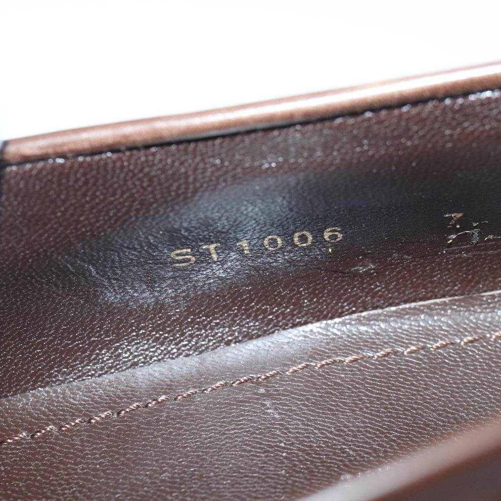 LOUIS VUITTON shoes Leather 7 Brown LV Auth bs17139