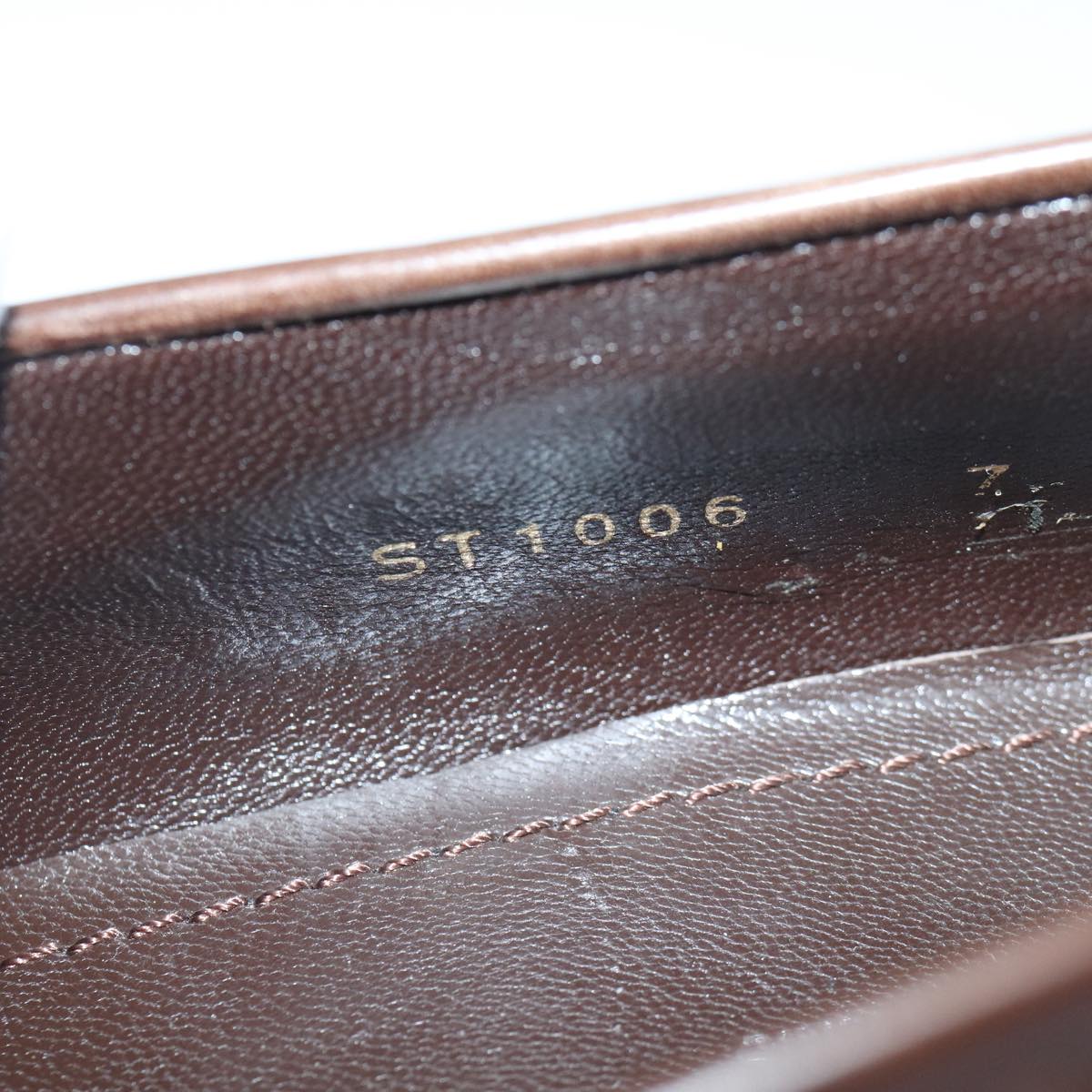 LOUIS VUITTON shoes Leather 7 Brown LV Auth bs17139