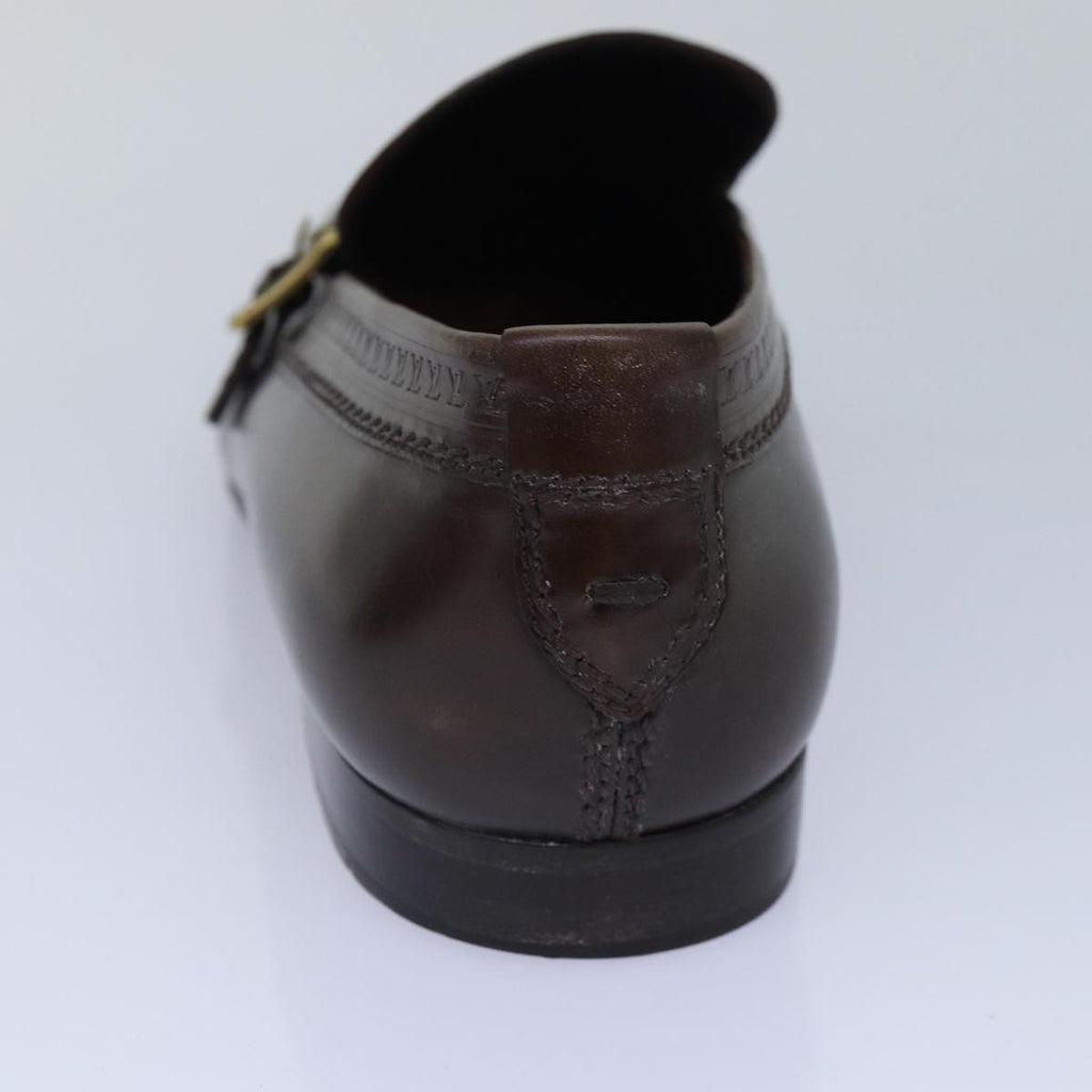 LOUIS VUITTON shoes Leather 7 Brown LV Auth bs17139