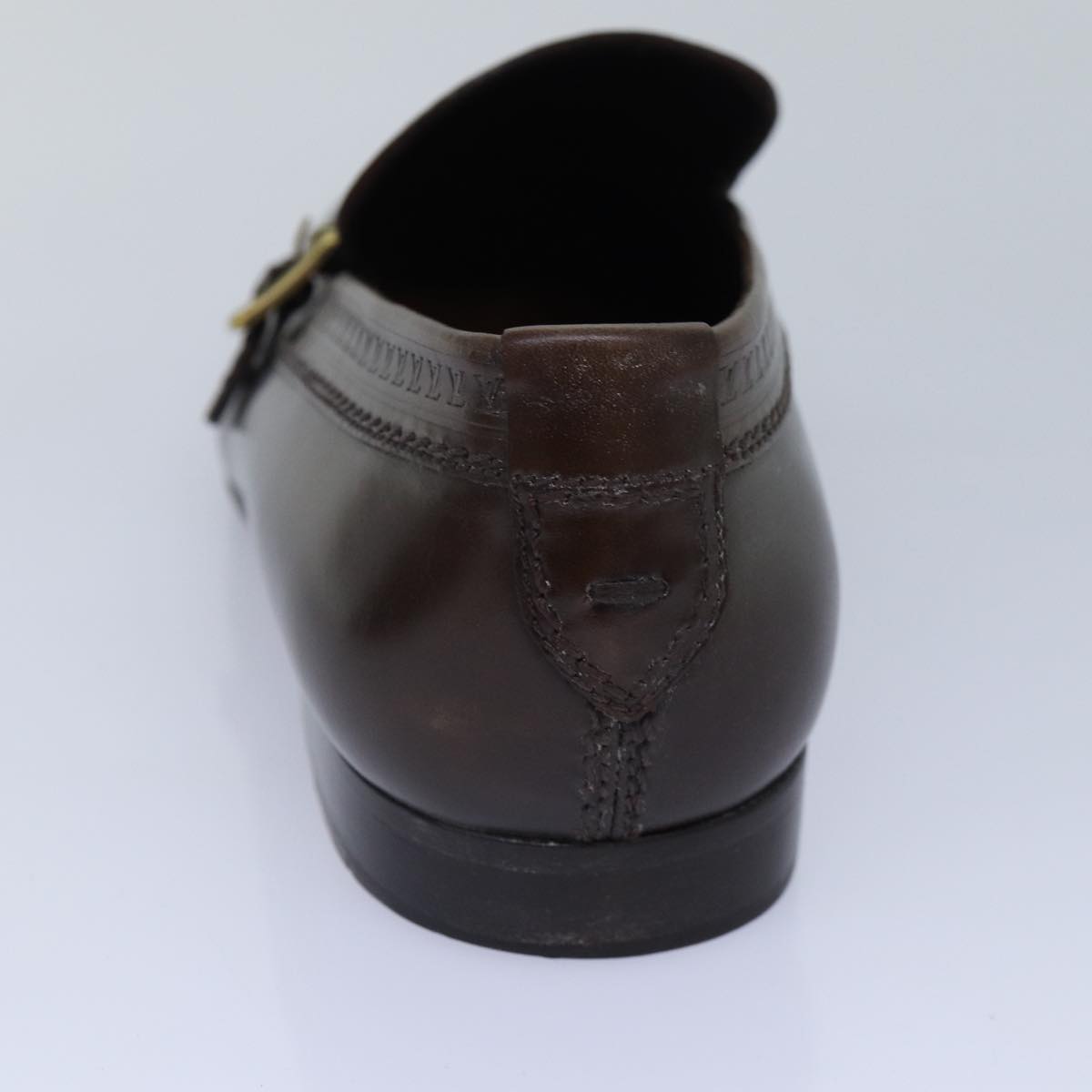 LOUIS VUITTON shoes Leather 7 Brown LV Auth bs17139