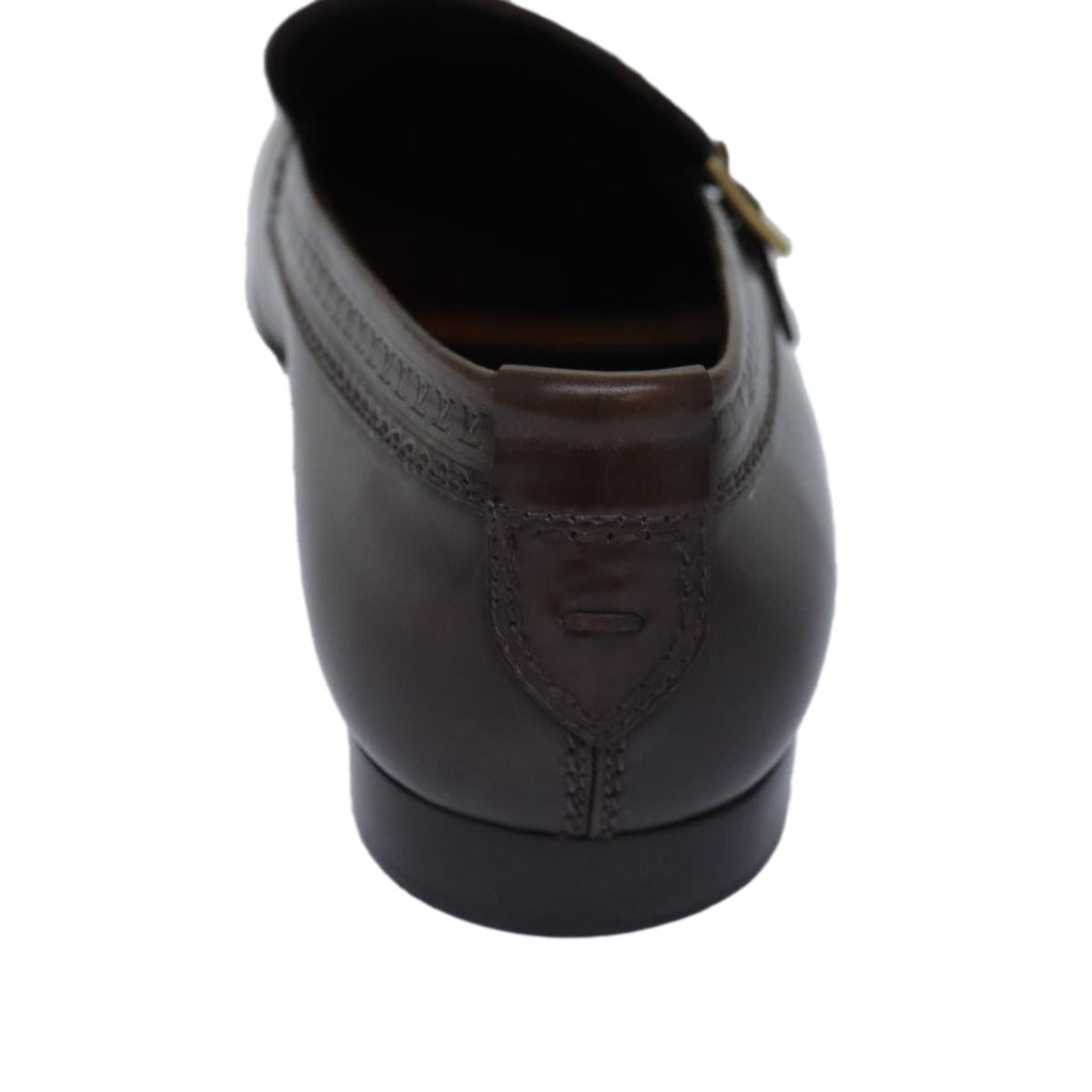 LOUIS VUITTON shoes Leather 7 Brown LV Auth bs17139