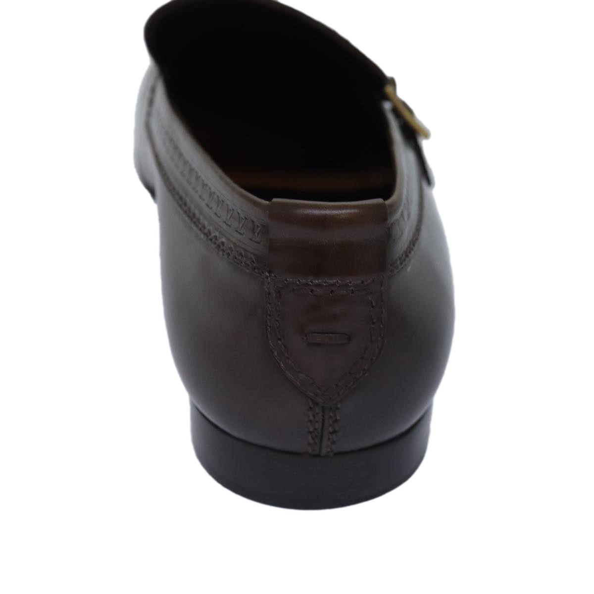 LOUIS VUITTON shoes Leather 7 Brown LV Auth bs17139