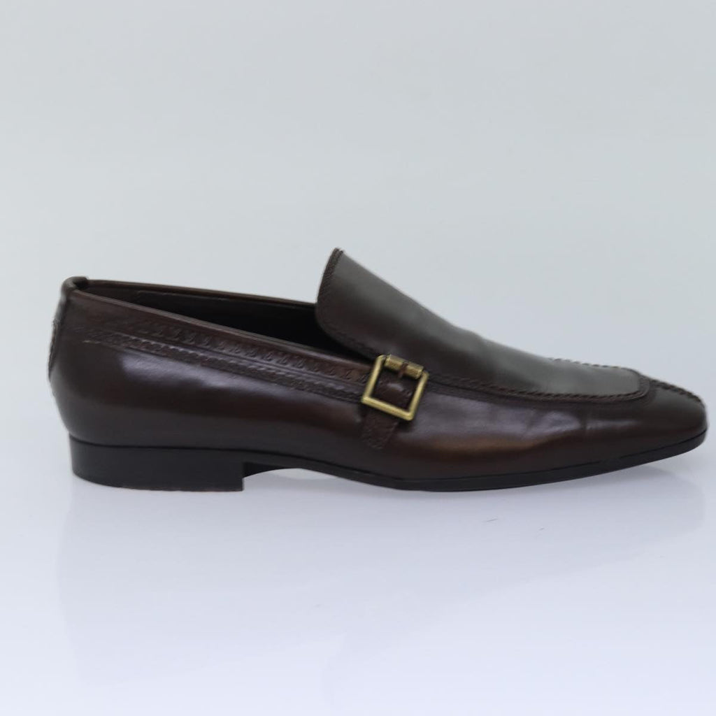 LOUIS VUITTON shoes Leather 7 Brown LV Auth bs17139