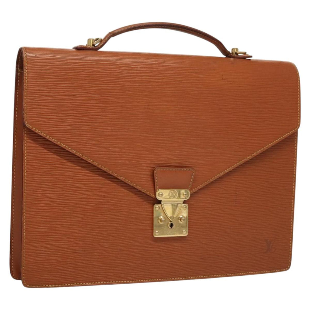 LOUIS VUITTON Epi Porte Documents Bandouliere Zipangu Gold M54468 Auth bs23752