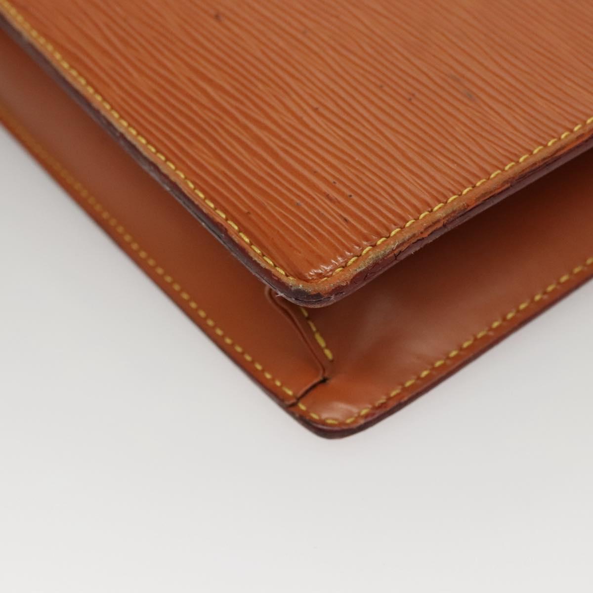 LOUIS VUITTON Epi Porte Documents Bandouliere Zipangu Gold M54468 Auth bs23752