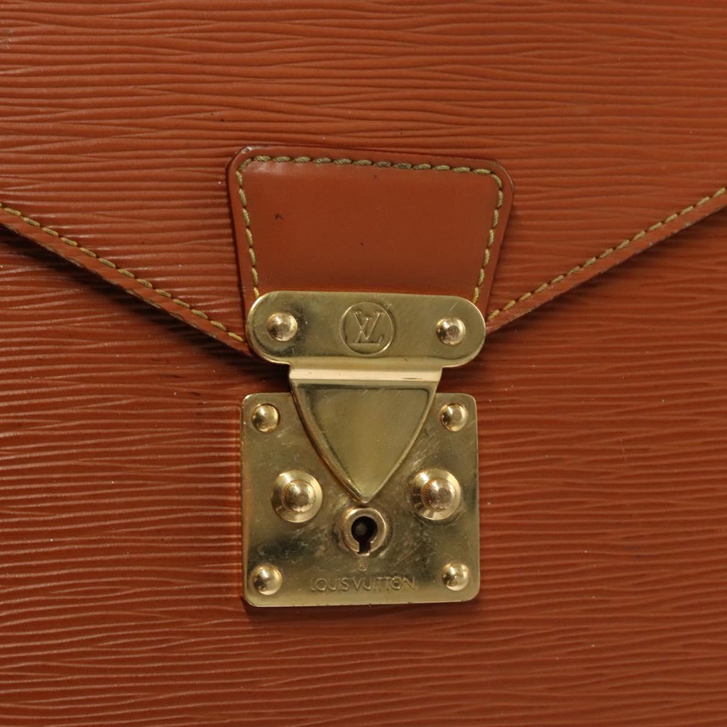LOUIS VUITTON Epi Porte Documents Bandouliere Zipangu Gold M54468 Auth bs23752