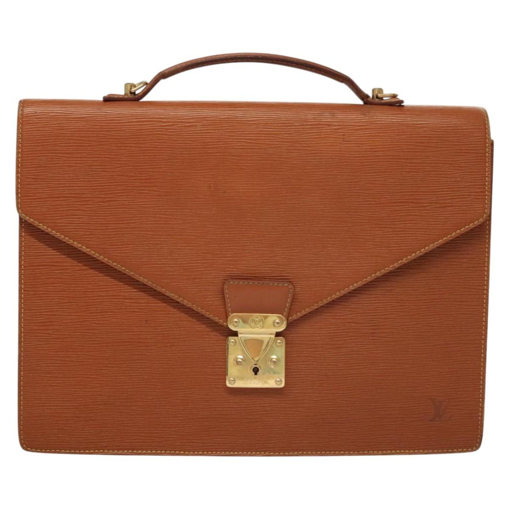 LOUIS VUITTON Epi Porte Documents Bandouliere Zipangu Gold M54468 Auth bs23752