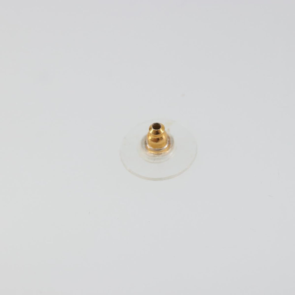 CHANEL Earring Metal Gold Tone CC Auth bs36533