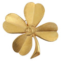 CHANEL Brooch Metal Gold Tone CC Auth bs36553