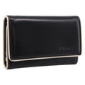 PRADA Key Case Leather Black Silver Auth bs36853