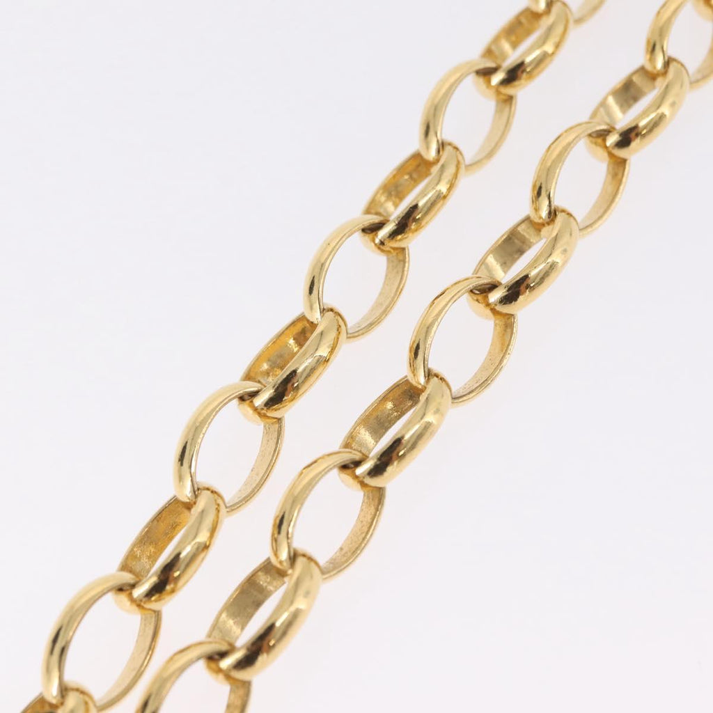 CHANEL Necklace metal Gold CC Auth bs37290M