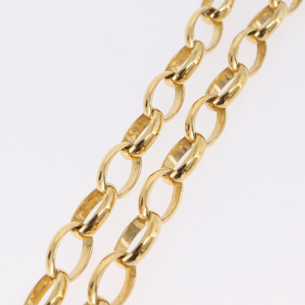 CHANEL Necklace metal Gold CC Auth bs37290M