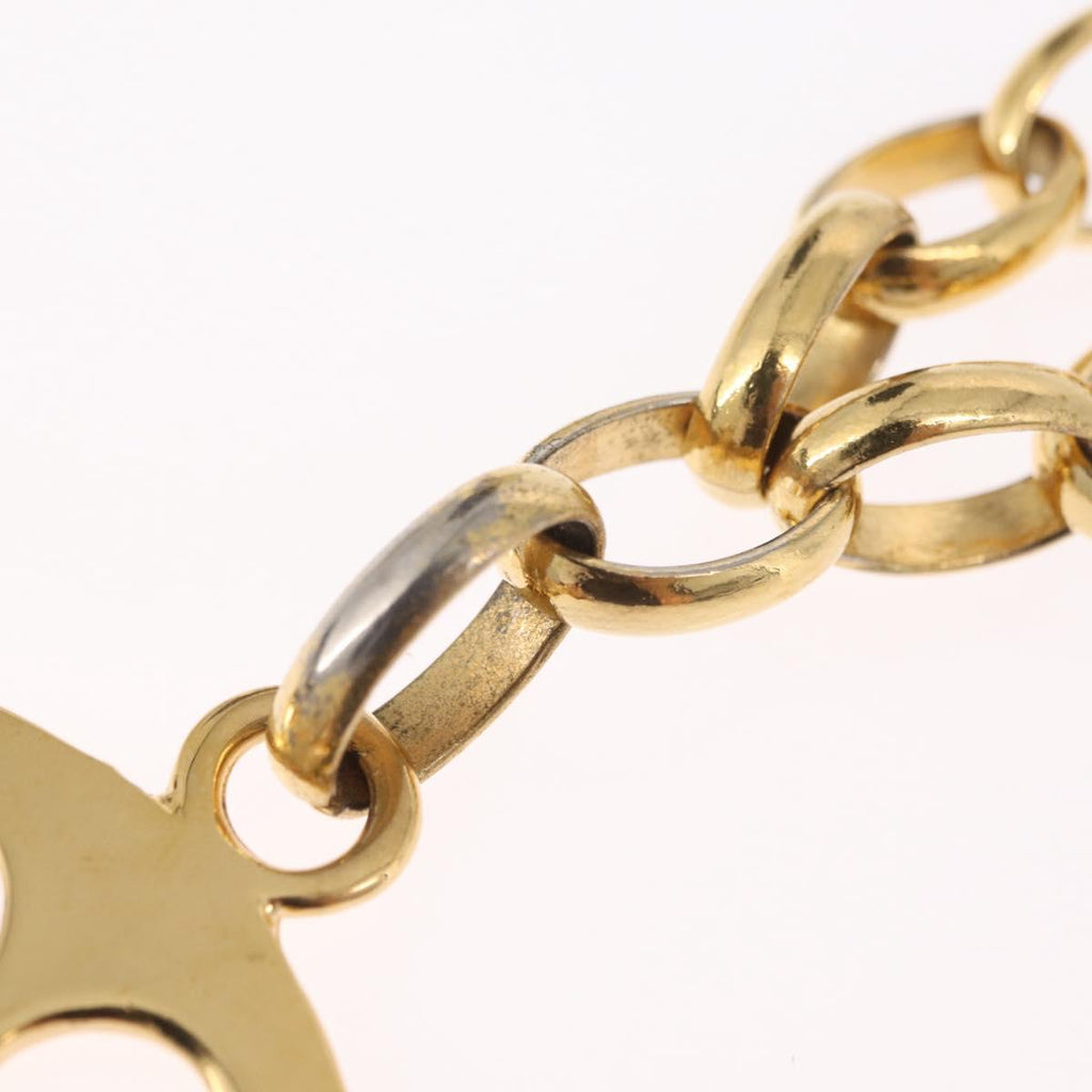 CHANEL Necklace metal Gold CC Auth bs37290M