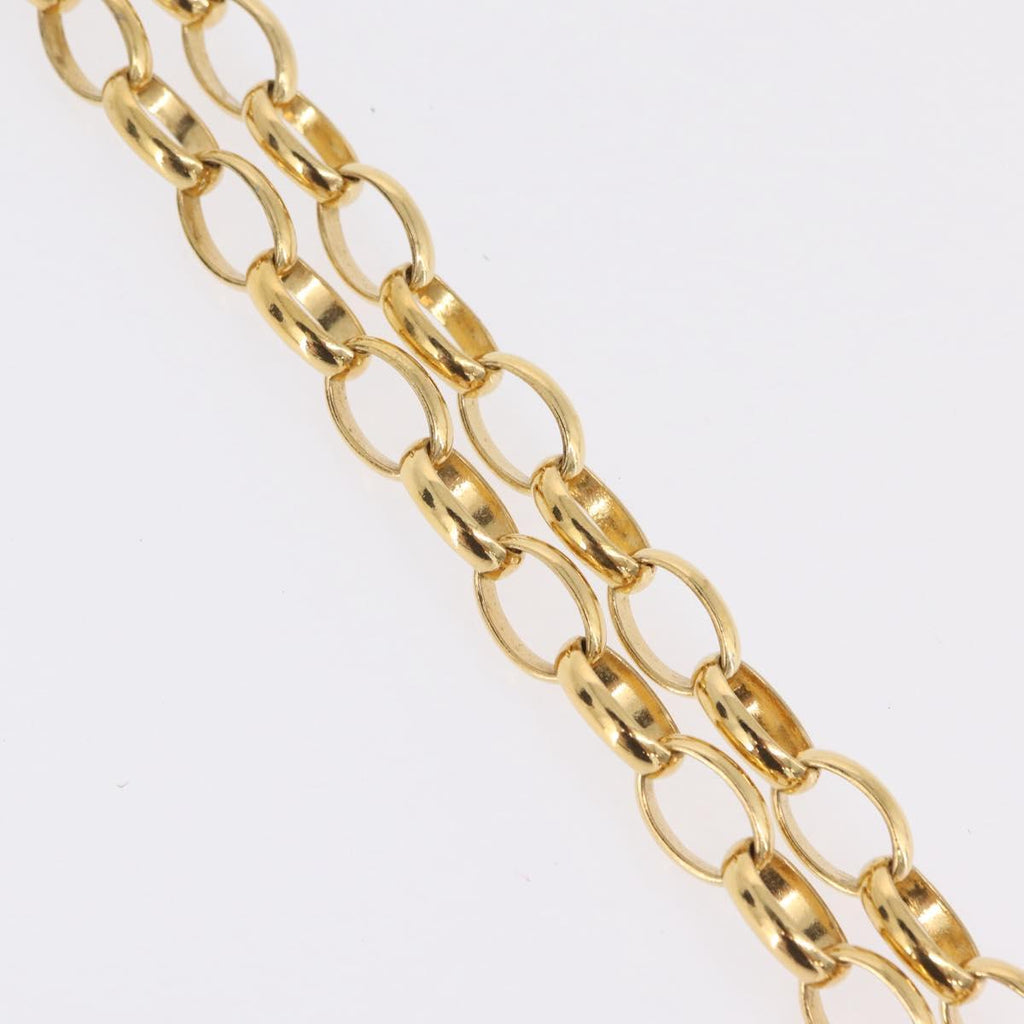 CHANEL Necklace metal Gold CC Auth bs37290M