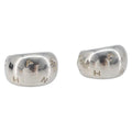 CHANEL Earring metal Silver CC Auth bs37292