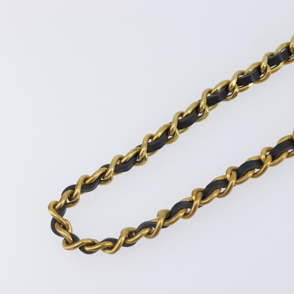 CHANEL Necklace Metal Gold Tone CC Auth bs37528