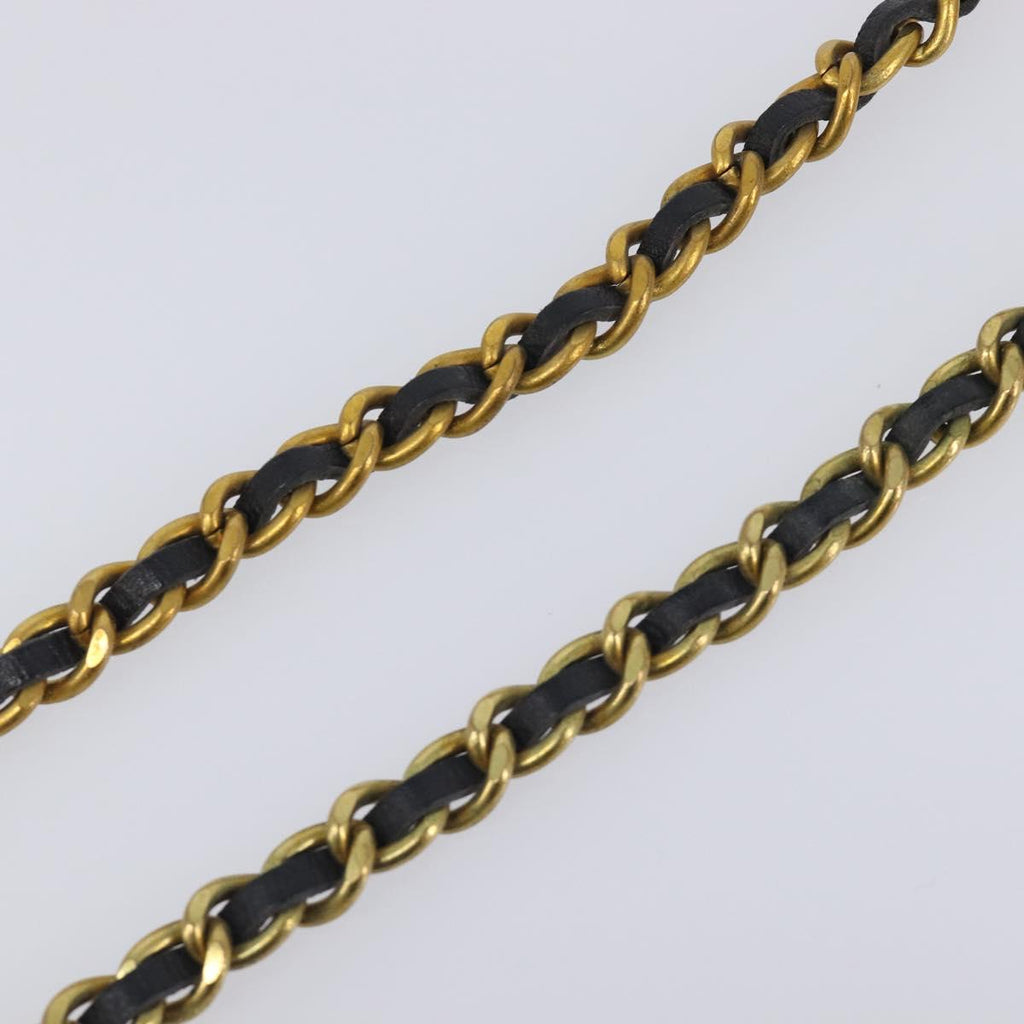 CHANEL Necklace Metal Gold Tone CC Auth bs37528