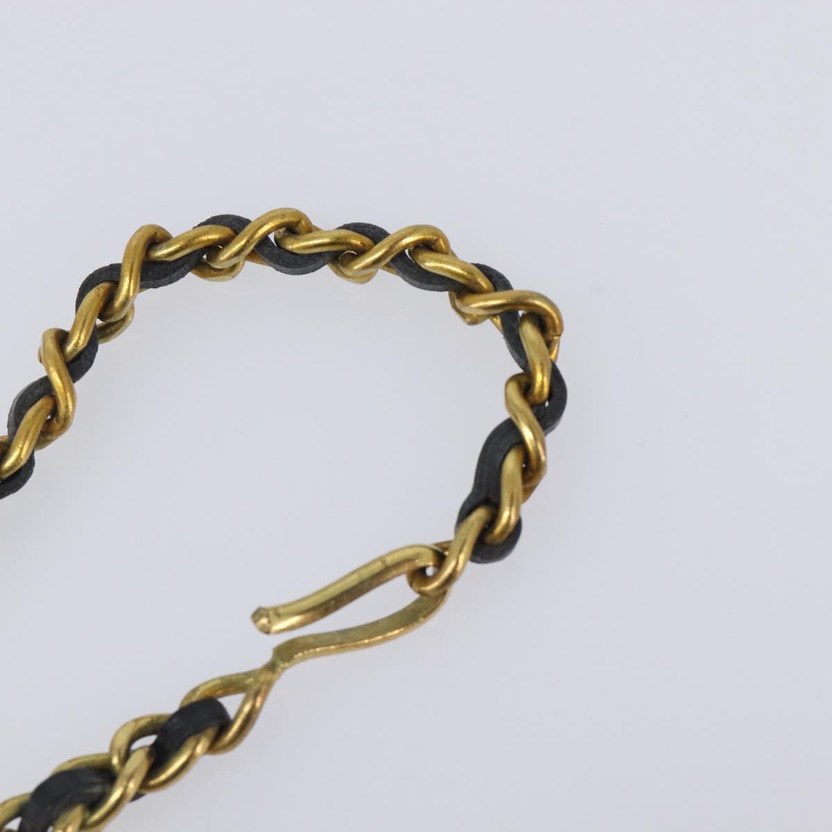 CHANEL Necklace Metal Gold Tone CC Auth bs37528