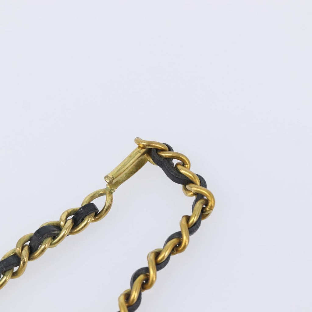 CHANEL Necklace Metal Gold Tone CC Auth bs37528