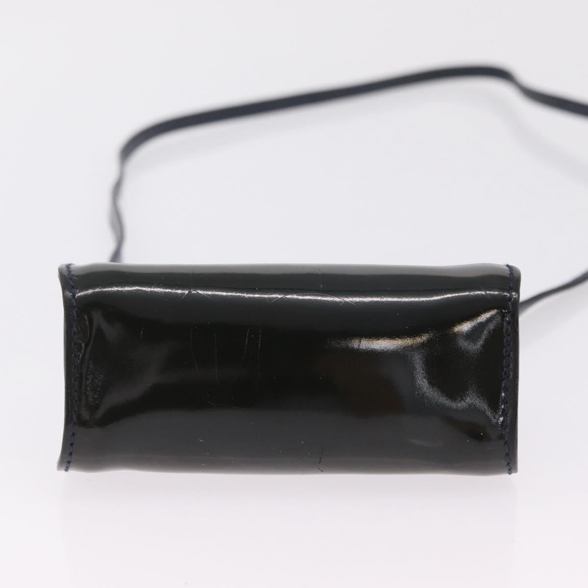 GUCCI Shoulder Bag Patent leather Green Gold Auth bs37548