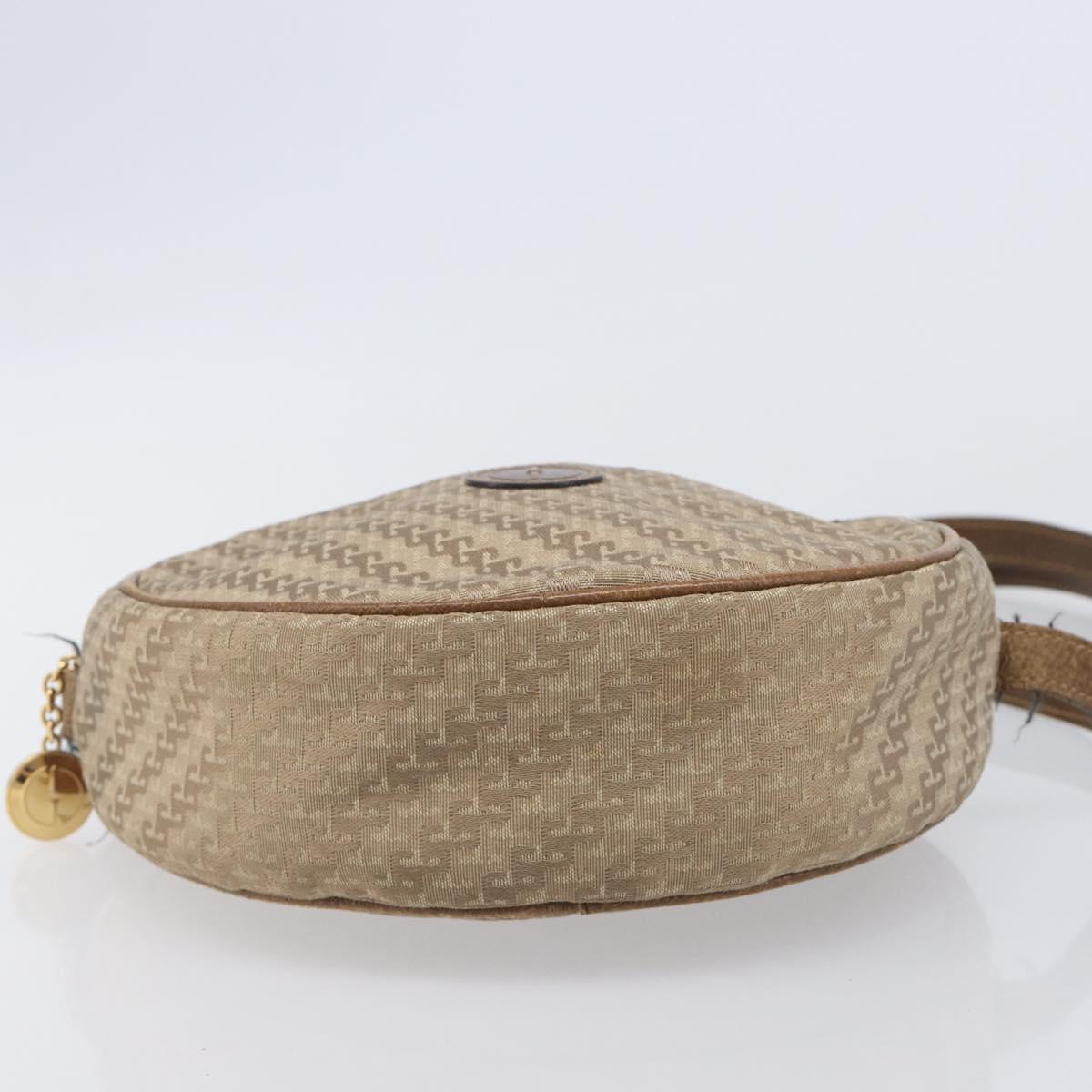GUCCI Shoulder Bag Canvas Beige Gold 007 58 0179 Auth bs37586