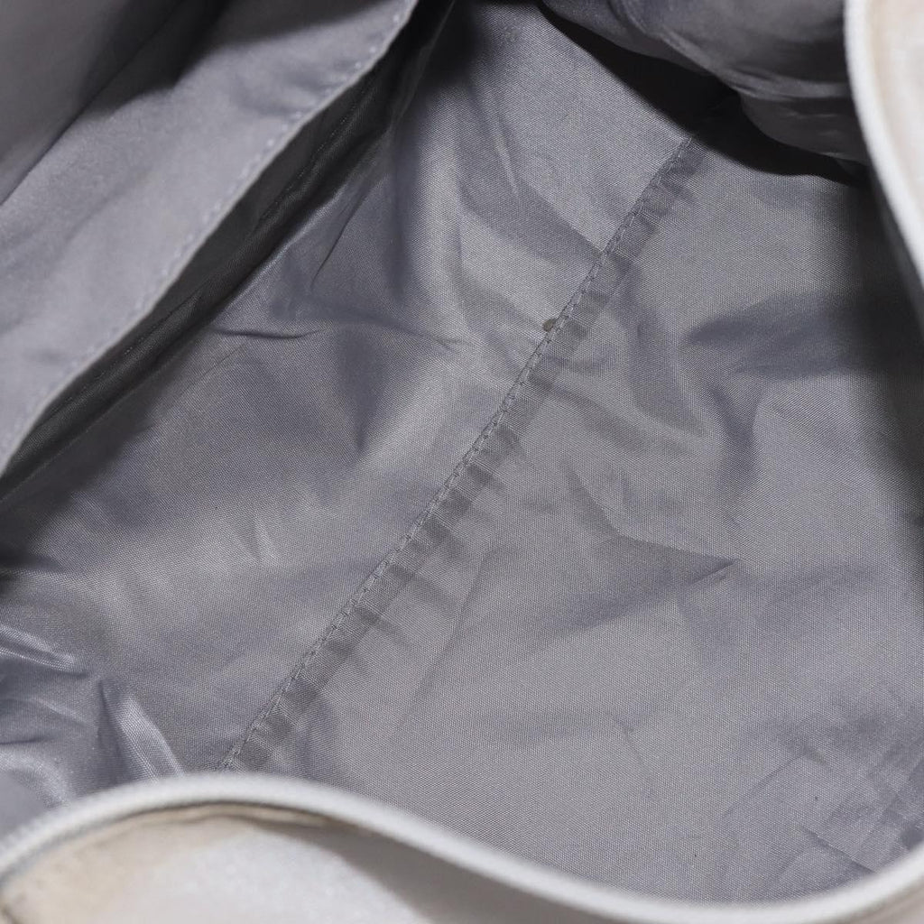 CHANEL Sports Line Shoulder Bag Nylon Gray Silver CC Auth bs37611