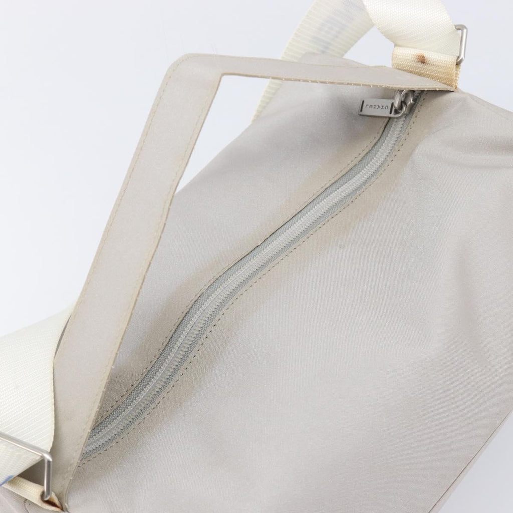 CHANEL Sports Line Shoulder Bag Nylon Gray Silver CC Auth bs37611