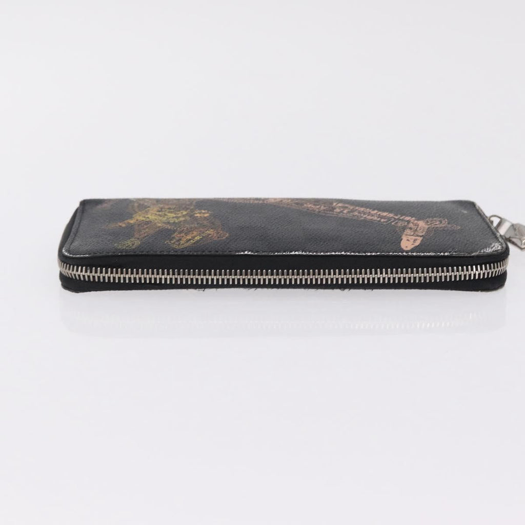 LOUIS VUITTON Taigarama Damier Graphite Zippy Wallet Vertical 2 Set Auth bs37804
