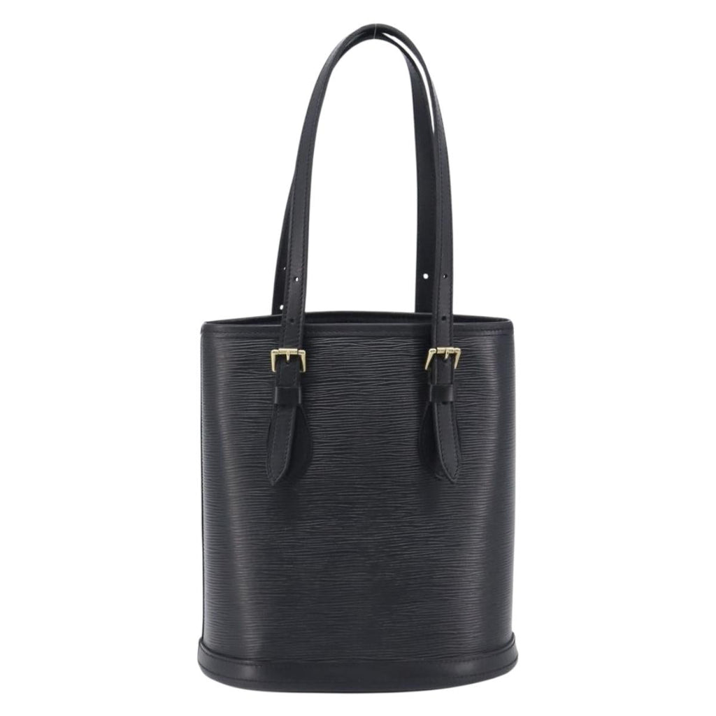 LOUIS VUITTON Epi Bucket PM Hand Bag SPO Black M58992 LV Auth bs37854A