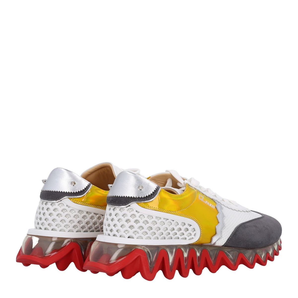 Suede Calfskin Mens Loubishark Sneakers 43 Versio