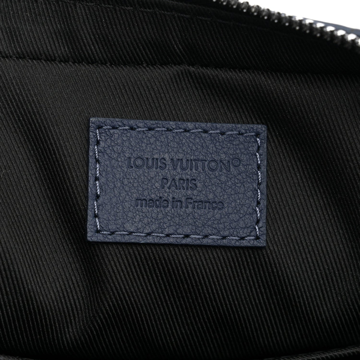 Calfskin Monogram Shadow Trio Messenger Navy