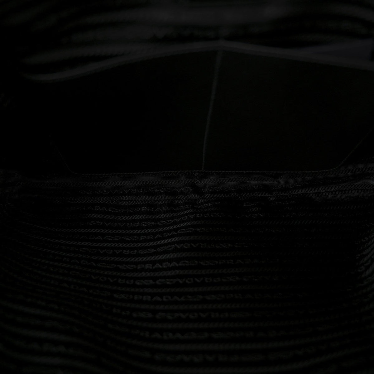 Re-Nylon Saffiano Metal Triangle Logo Briefcase Black