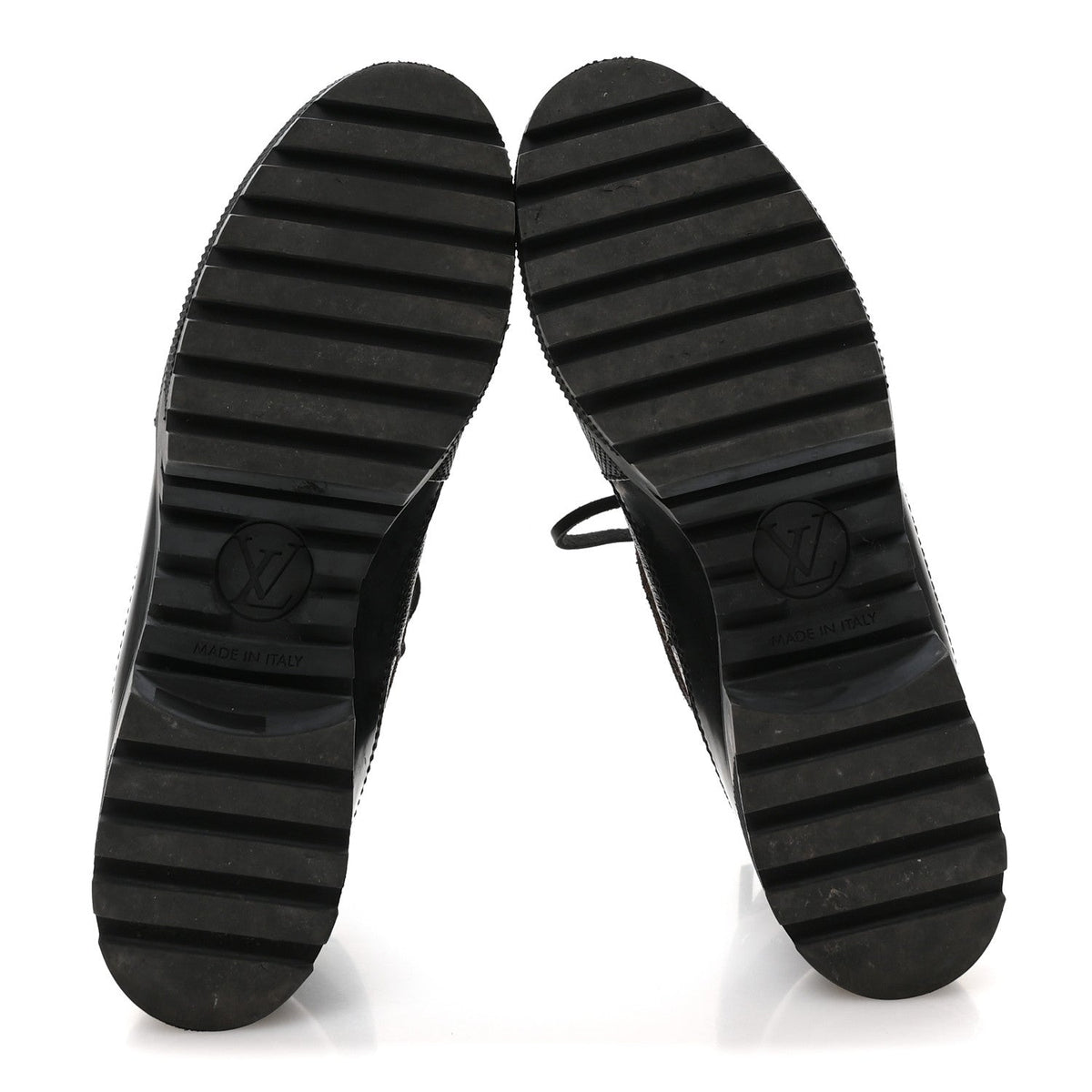 Suede Calfskin Monogram LV Black Heart Laureate Platform Desert Boots 37.5 Black