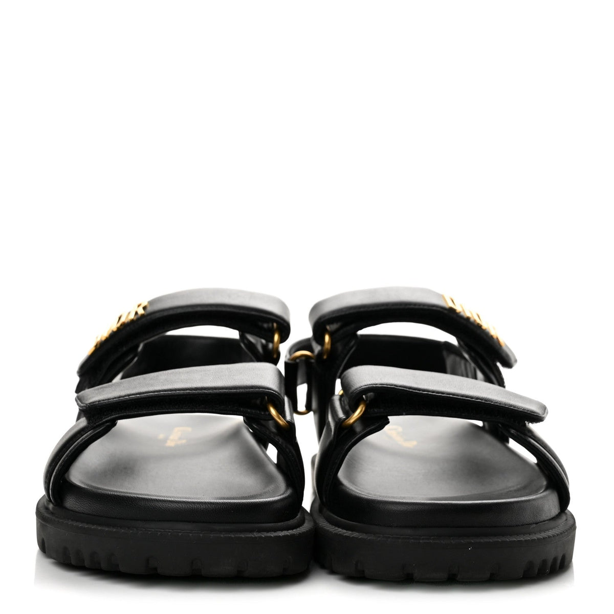Lambskin Dioract 10mm Sandals 36.5 Black