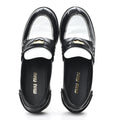 Spazzolato Penny Loafer 39 Black White