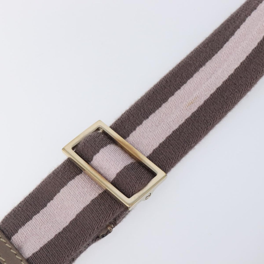 GUCCI GG Canvas Sherry Line Shoulder Bag Beige Gold 181092 Auth ep15849