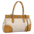 PRADA Hand Bag Canvas 2way White Silver Auth ep15981