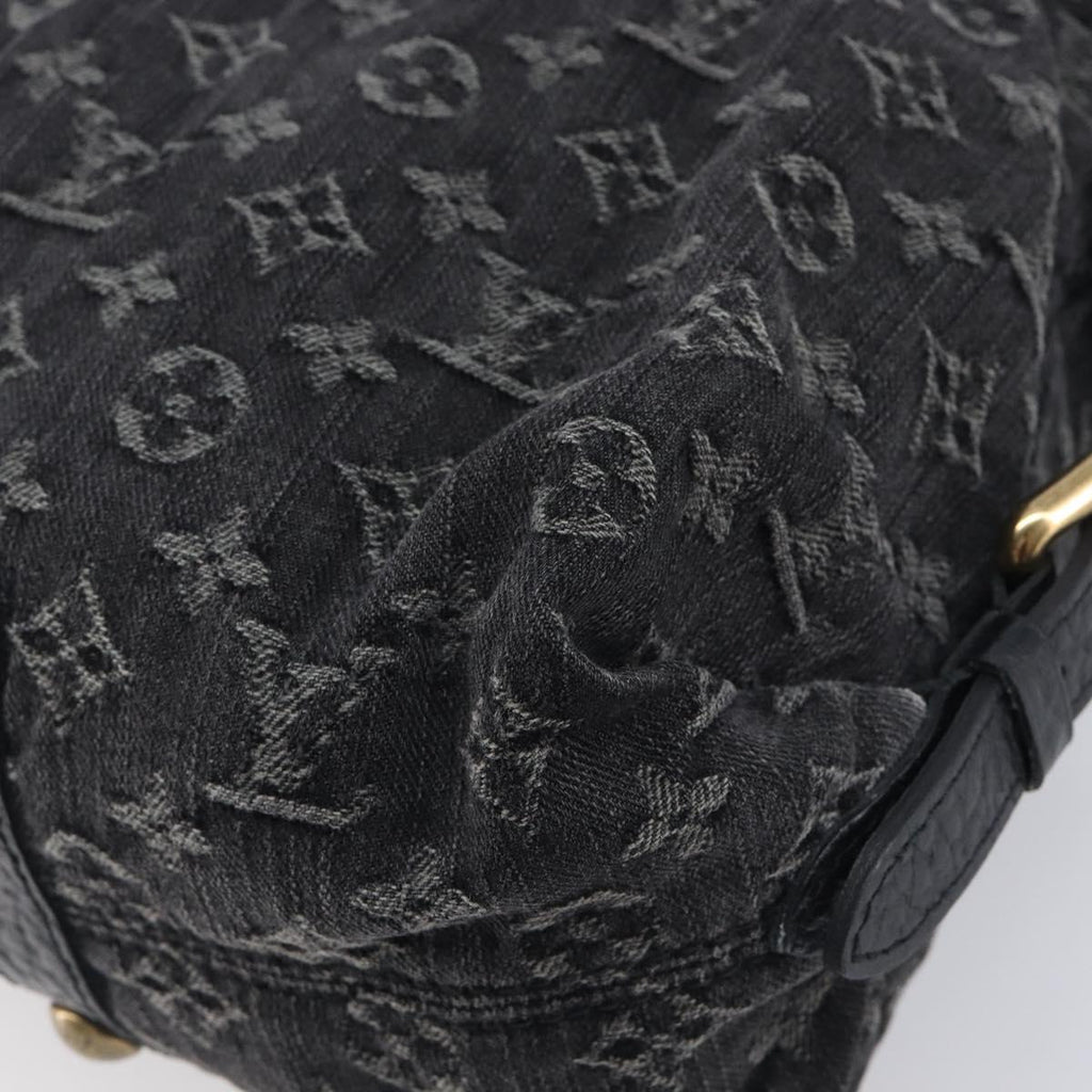LOUIS VUITTON Monogram Denim Neo Cabby MM Hand Bag Black M95351 LV Auth ep16576A