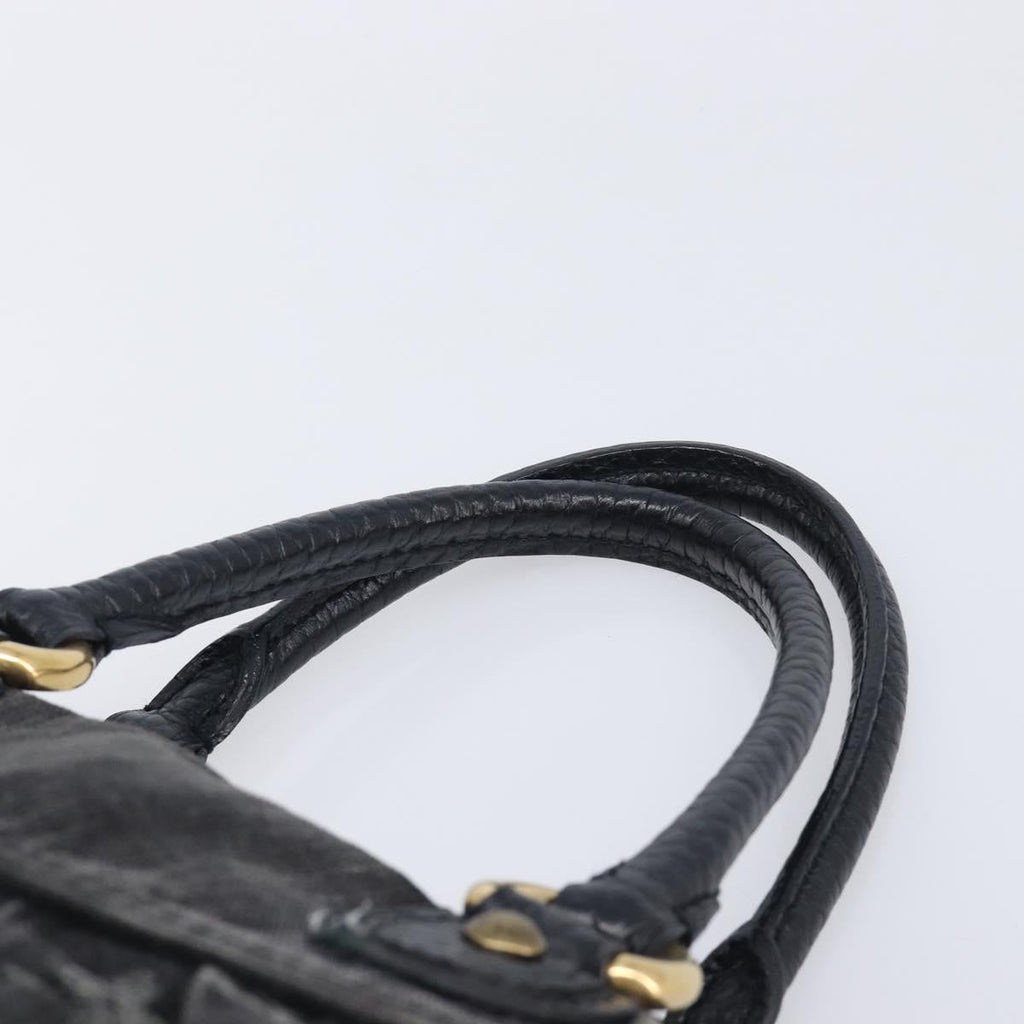 LOUIS VUITTON Monogram Denim Neo Cabby MM Hand Bag Black M95351 LV Auth ep16576A