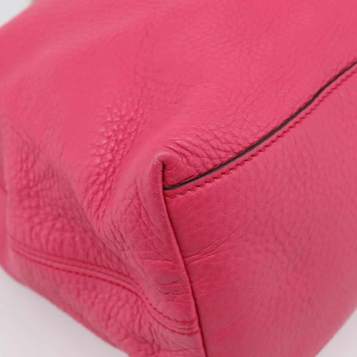 GUCCI Interlocking Soho Chain Tote Bag Leather Pink Gold 308982 Auth ep16700V