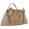 GUCCI Hand Bag Suede Beige 76554 Auth ep16831