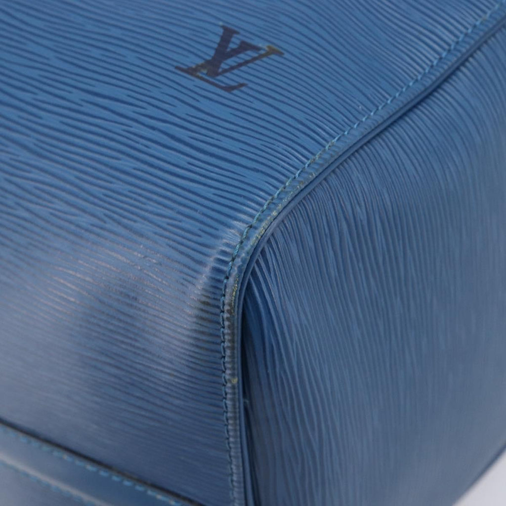 LOUIS VUITTON Epi Keepall 50 Boston Bag Blue M42965 LV Auth ep16874V