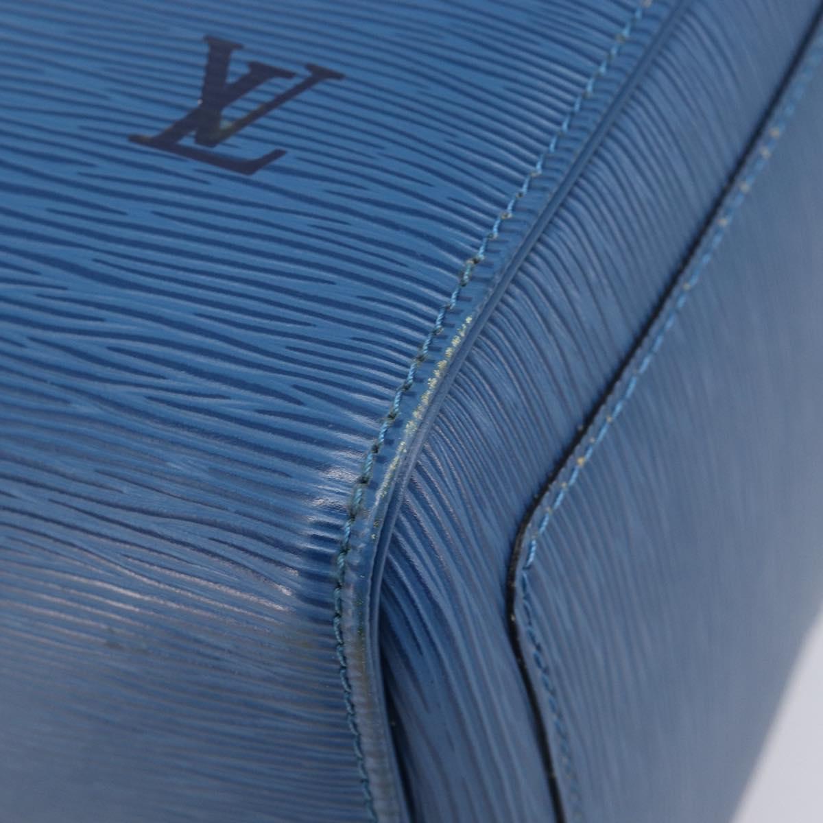 LOUIS VUITTON Epi Keepall 50 Boston Bag Blue M42965 LV Auth ep16874V
