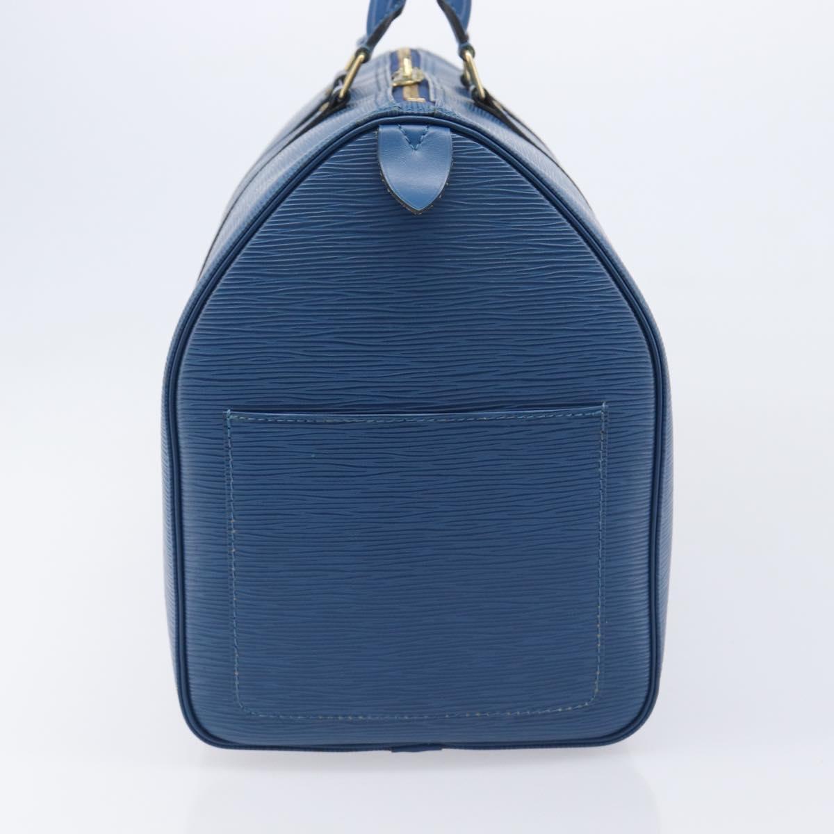 LOUIS VUITTON Epi Keepall 50 Boston Bag Blue M42965 LV Auth ep16874V