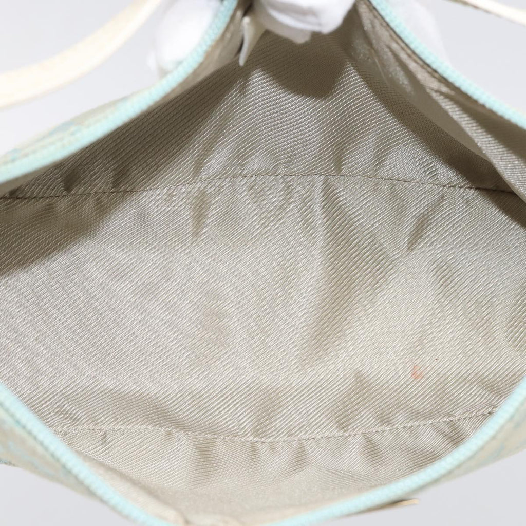 GUCCI GG Canvas Accessory Pouch Light Blue Silver 039 1103 Auth ep16987