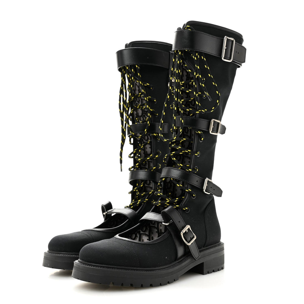 Technical Fabric Dioranger Lace Up High Boots 39.5 Black