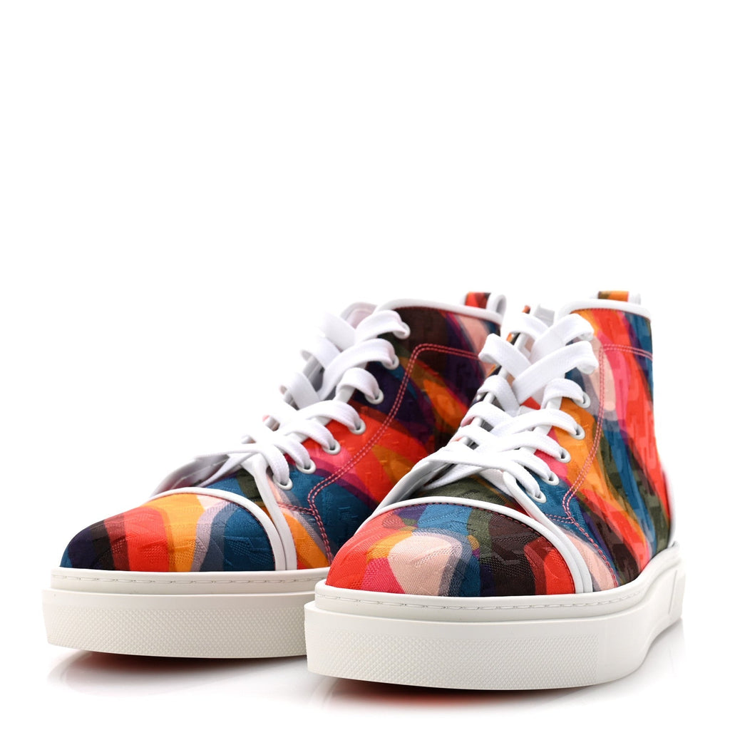 Canvas Nappa Mens Adolon High Top Sneakers 42.5 Multicolor