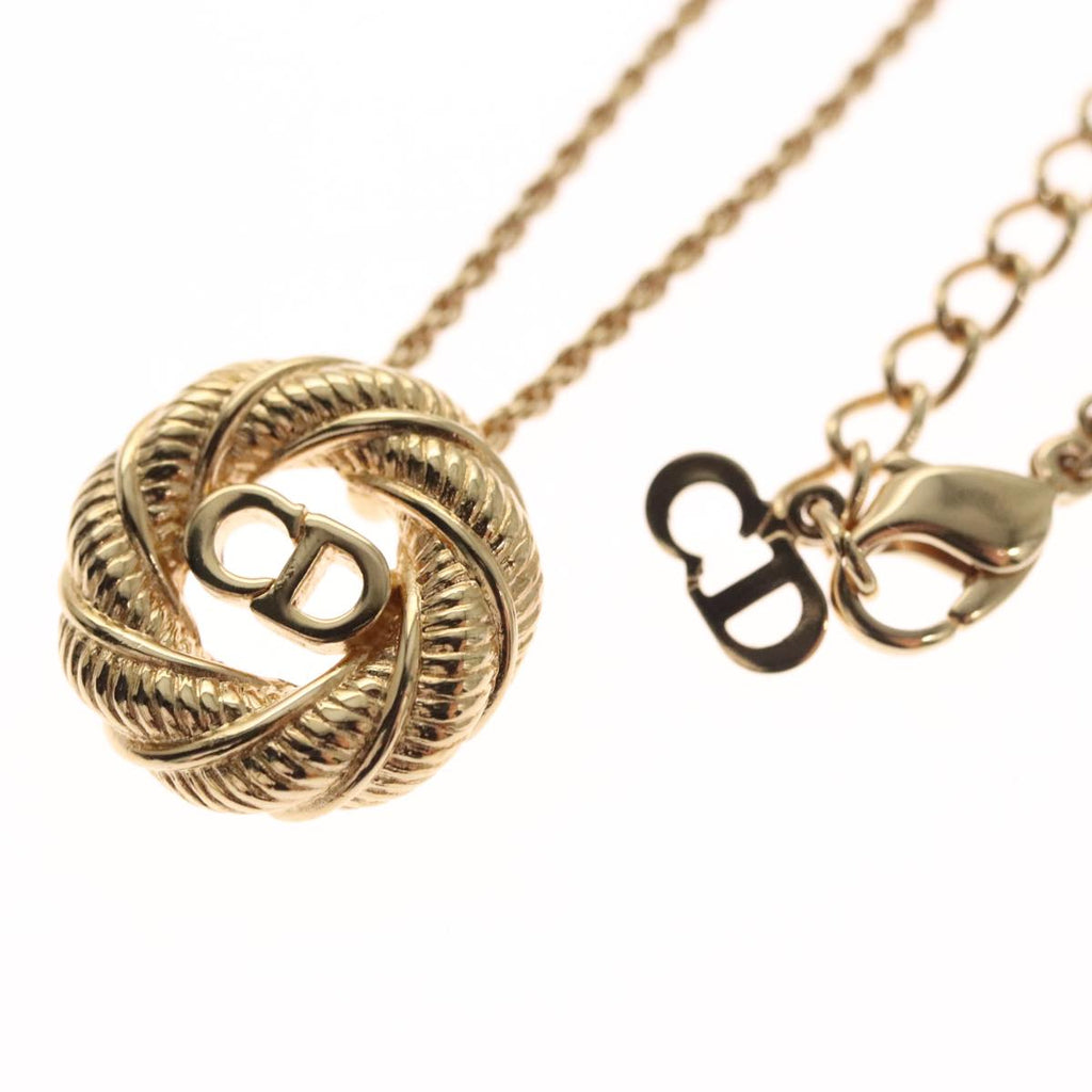 Christian Dior Necklace metal Gold Auth FF6330